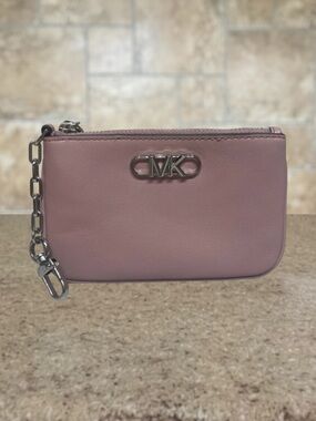 Michael Kors Parker Pouch Wallet Purple Royal Pink